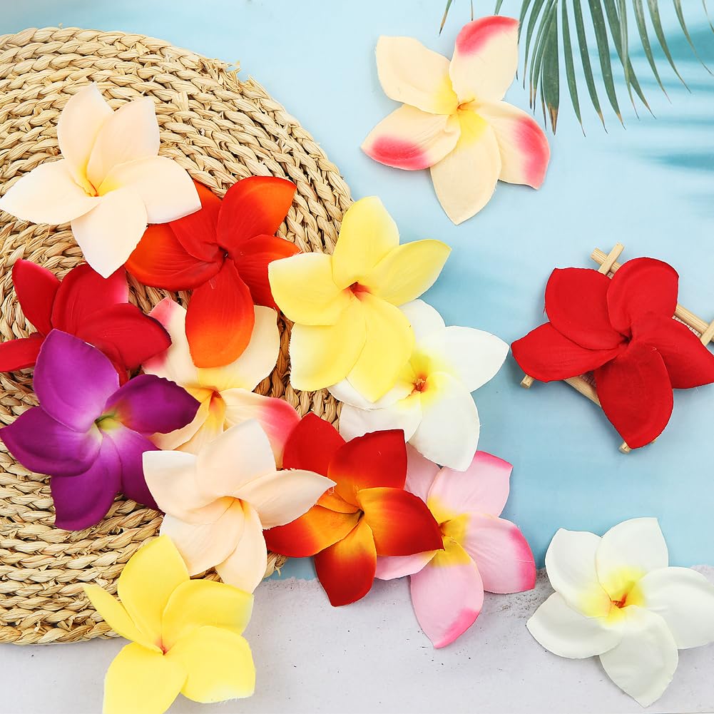 Amazon.com: 30 Pcs Artificial Silk Plumeria Flowers,3.5